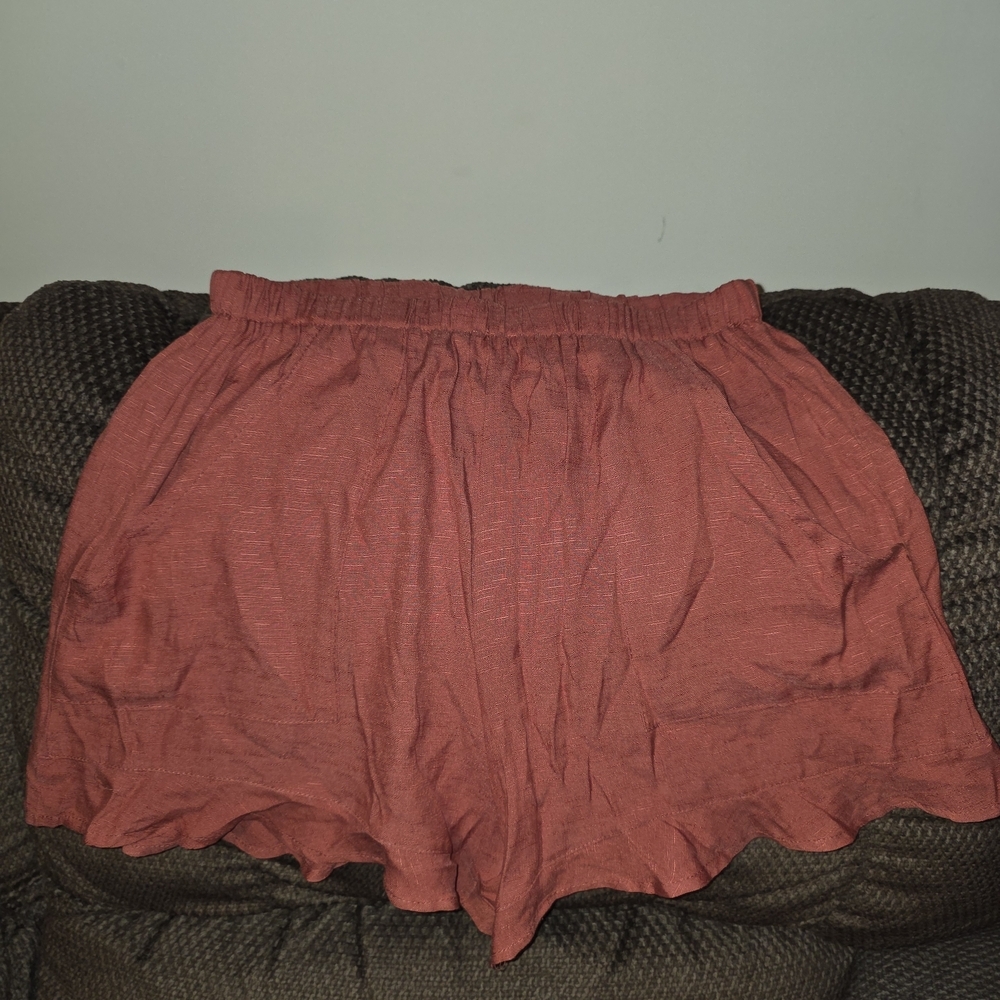 Fate Rust Elastic Waist Shorts